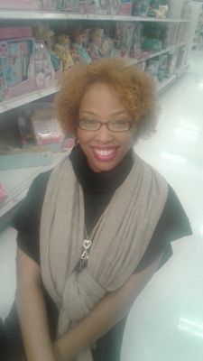 me ?, i dont really take many pictures so i let my niece take this picture while we toy shopped at target!